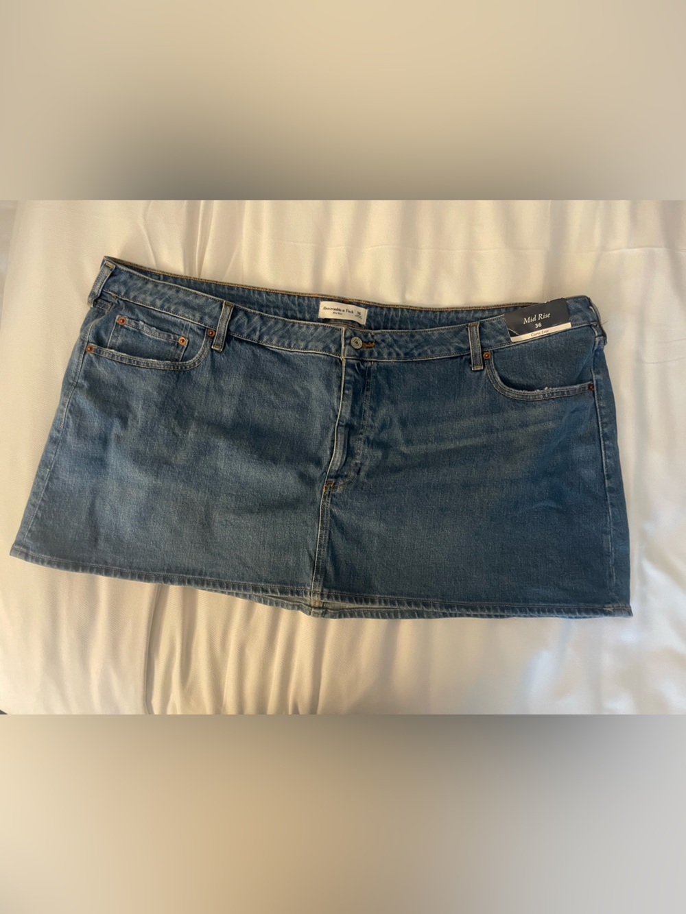 NWT Abercrombie & Fitch Blue Denim Mini Skirt | Size 36 | $70 MSRP